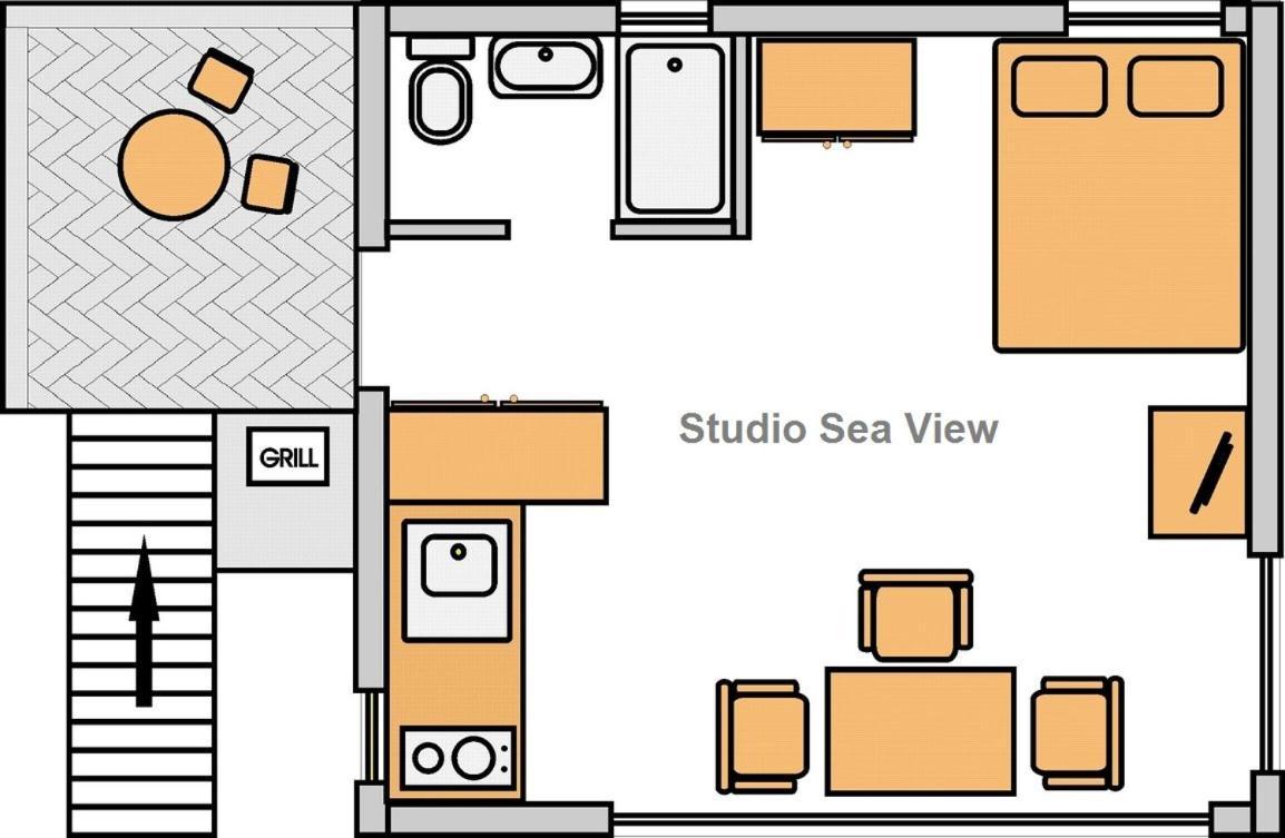 Studio Sea View Borik Rovinj Eksteriør bilde